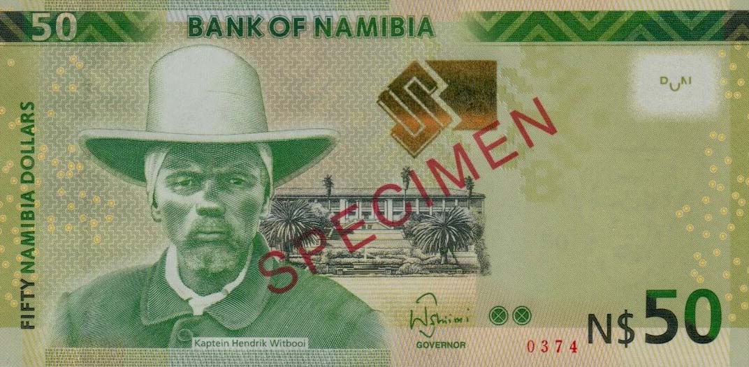 Front of Namibia p13s1: 50 Namibia Dollars from 2012