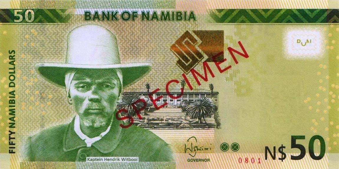 Front of Namibia p13s2: 50 Namibia Dollars from 2016
