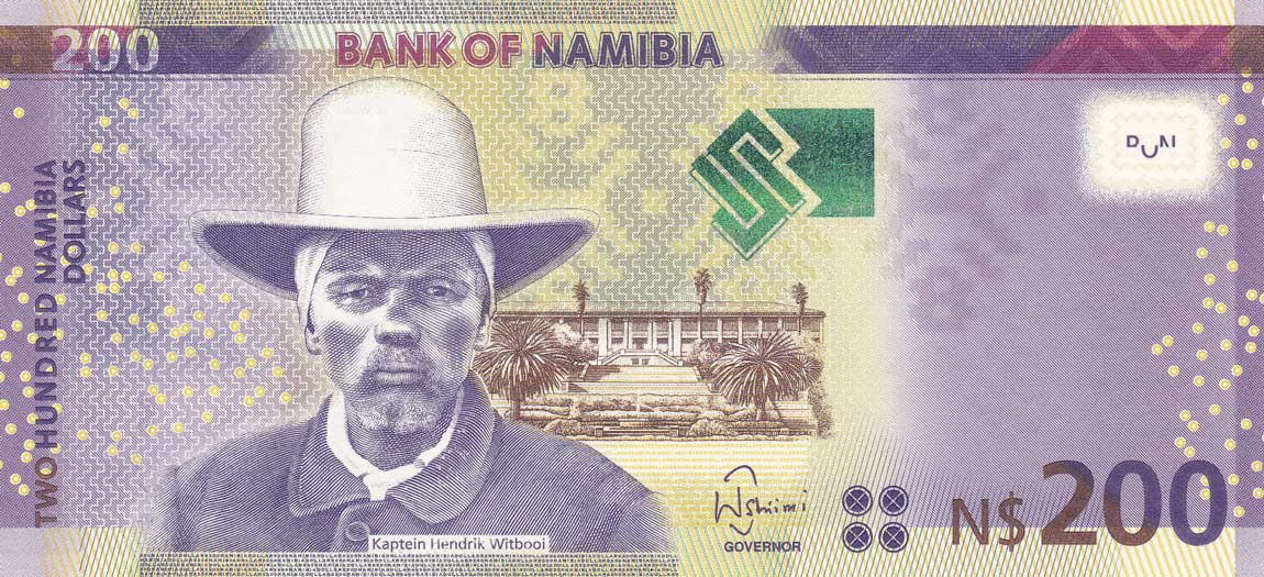 Front of Namibia p15a: 200 Namibia Dollars from 2012