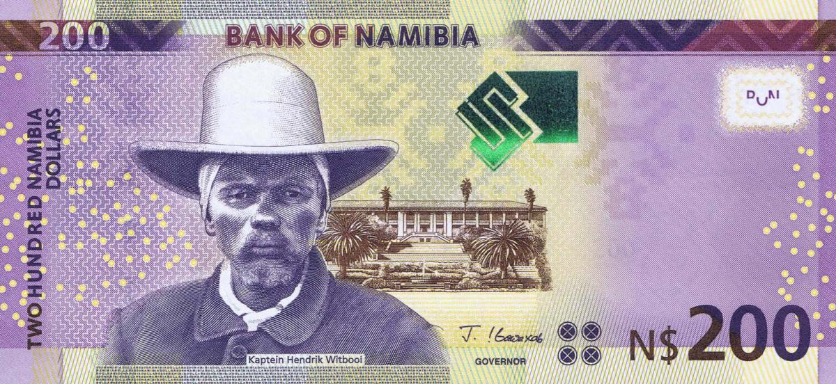 Front of Namibia p15d: 200 Namibia Dollars from 2022