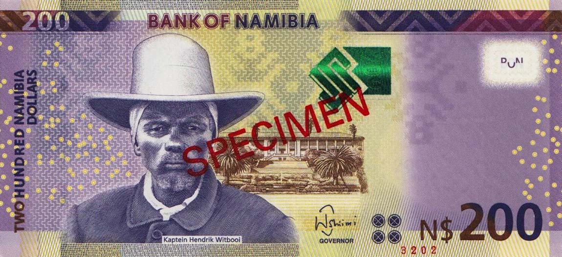 Front of Namibia p15s2: 200 Namibia Dollars from 2015