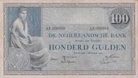 p39a from Netherlands: 100 Gulden from 1922