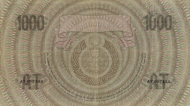 Back of Netherlands p48: 1000 Gulden from 1926