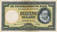 p80 from Netherlands: 1000 Gulden from 1945