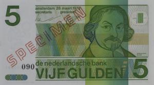 p95s from Netherlands: 5 Gulden from 1973