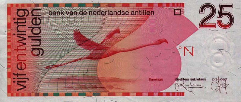 Front of Netherlands Antilles p24c: 25 Gulden from 1994