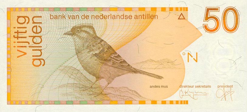 Front of Netherlands Antilles p25c: 50 Gulden from 1994