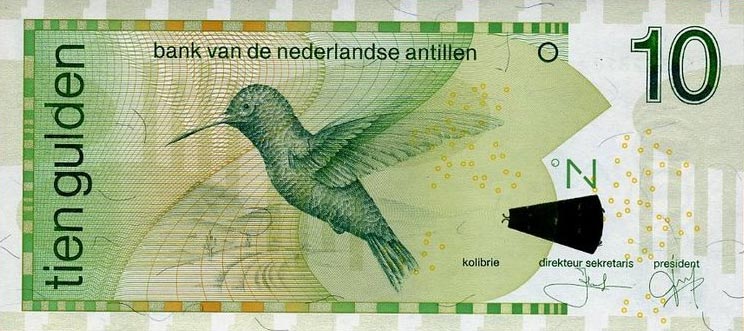 Front of Netherlands Antilles p28d: 10 Gulden from 2006