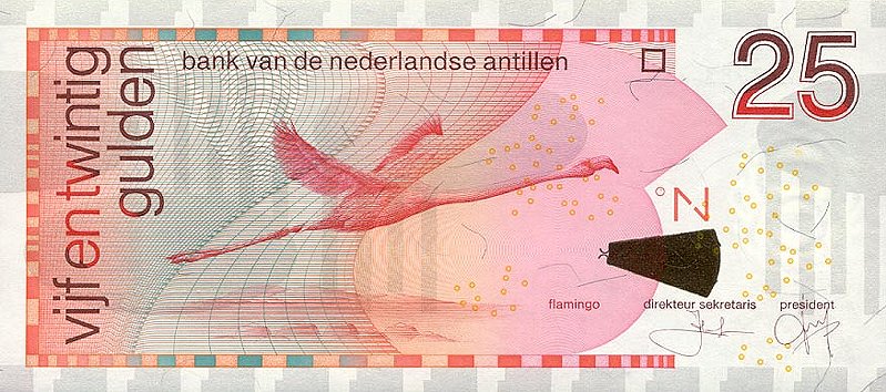 Front of Netherlands Antilles p29b: 25 Gulden from 2001