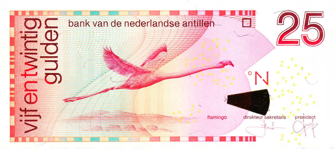 Front of Netherlands Antilles p29e: 25 Gulden from 2008