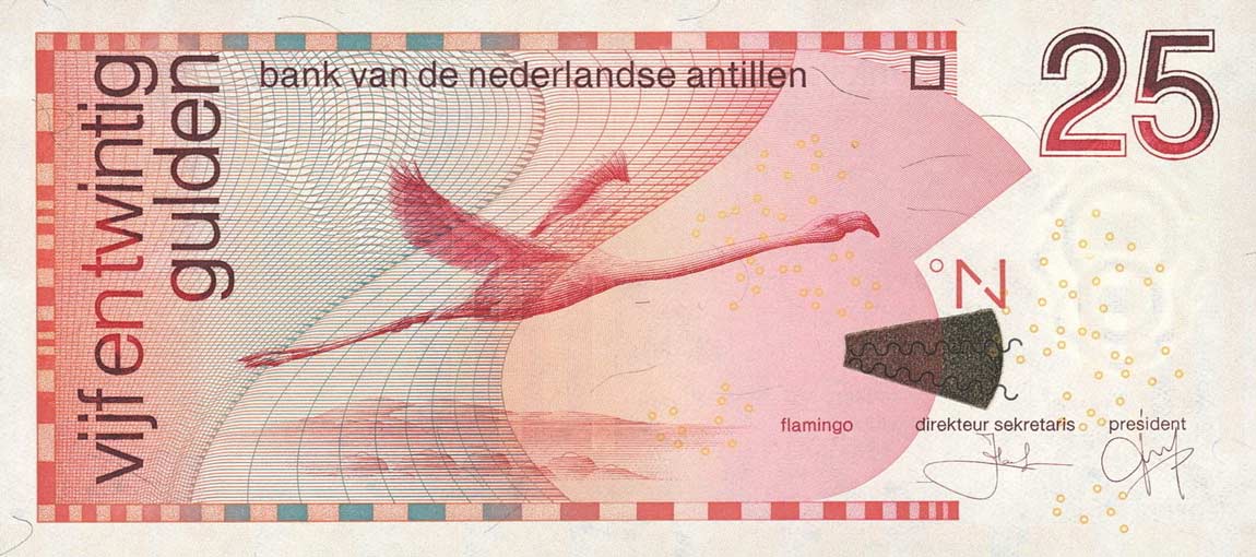 Front of Netherlands Antilles p29f: 25 Gulden from 2008