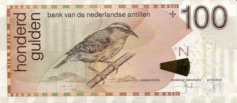 Front of Netherlands Antilles p31g: 100 Gulden from 2013
