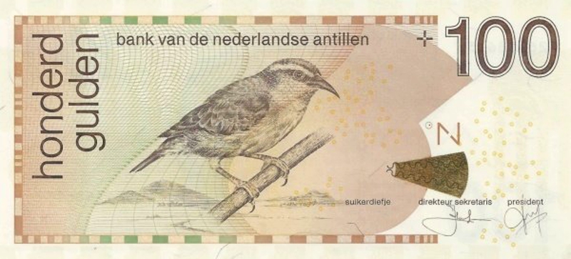 Front of Netherlands Antilles p31h: 100 Gulden from 2016