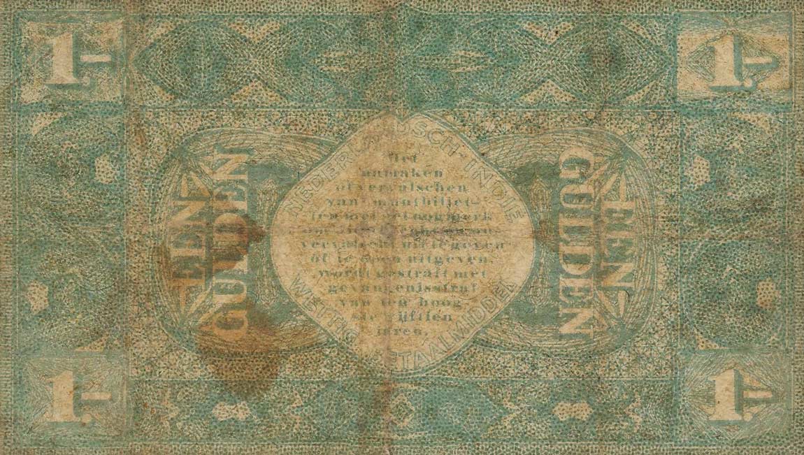 Back of Netherlands Indies p103: 1 Gulden from 1920