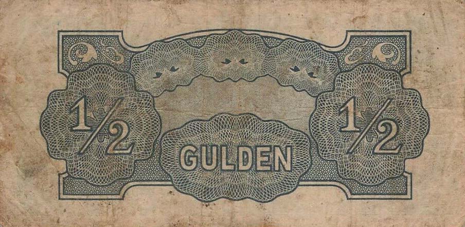 Back of Netherlands Indies p122a: 0.5 Gulden from 1942