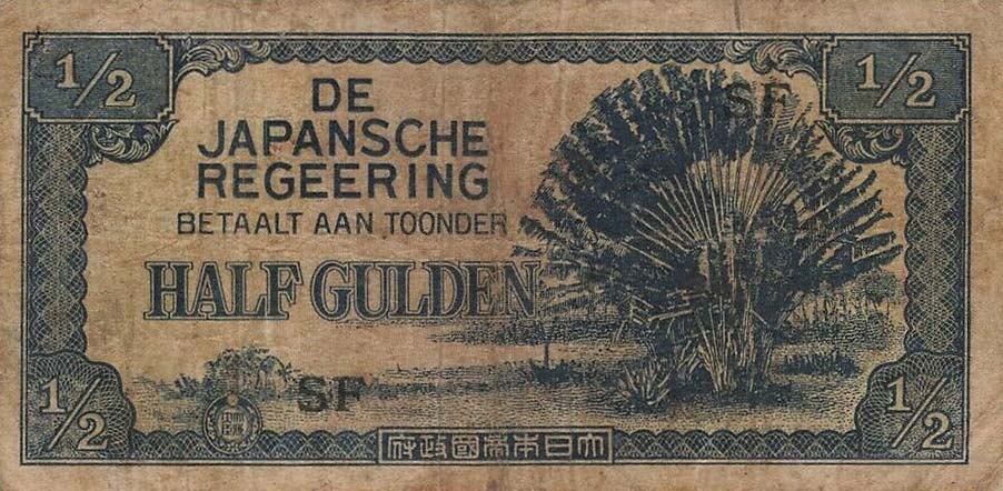 Front of Netherlands Indies p122a: 0.5 Gulden from 1942