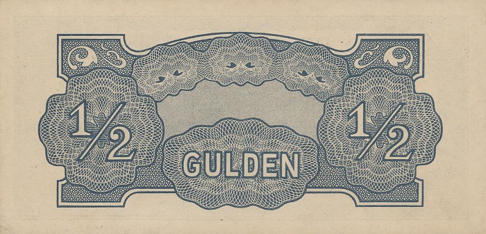 Back of Netherlands Indies p122b: 0.5 Gulden from 1942