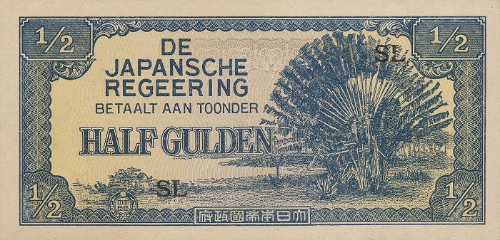 Front of Netherlands Indies p122b: 0.5 Gulden from 1942