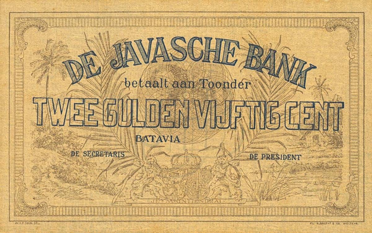 Front of Netherlands Indies p52: 2.5 Gulden from 1875