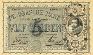 p61b from Netherlands Indies: 5 Gulden from 1913