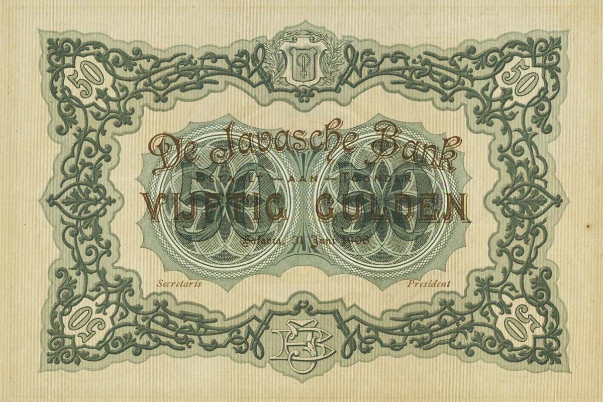 Front of Netherlands Indies p62B: 50 Gulden from 1908