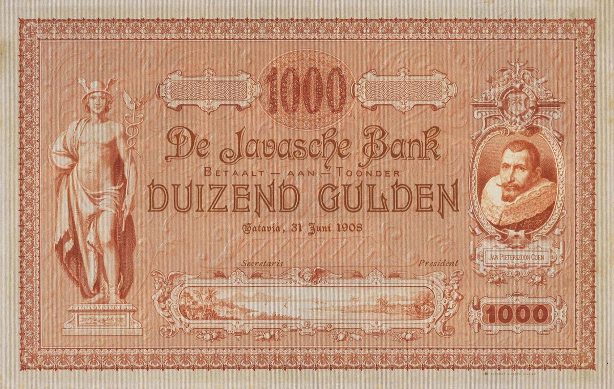 Front of Netherlands Indies p65: 1000 Gulden from 1904