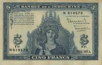 p48 from New Caledonia: 5 Francs from 1944