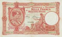 p115a from Belgium: 1000 Francs from 1944