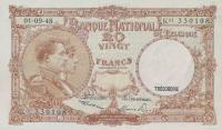 p116 from Belgium: 20 Francs from 1948
