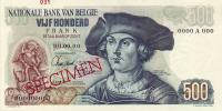 Gallery image for Belgium p135s: 500 Francs