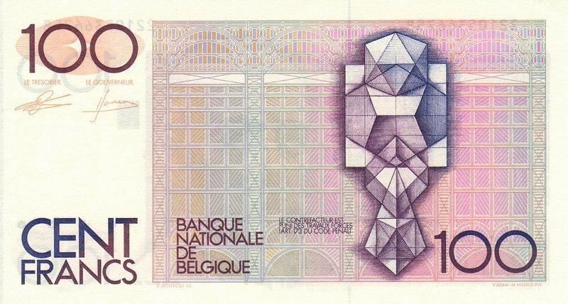 Back of Belgium p140a: 100 Francs from 1978