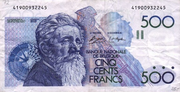 Front of Belgium p141a: 500 Francs from 1980