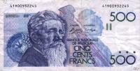 p141a from Belgium: 500 Francs from 1980