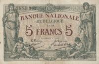 p75a from Belgium: 5 Francs from 1914