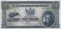 p156 from New Zealand: 5 Pounds from 1934