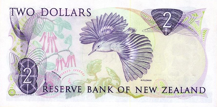 Back of New Zealand p170a: 2 Dollars from 1981