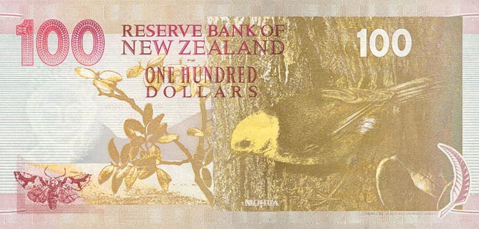 Back of New Zealand p181a: 100 Dollars from 1992