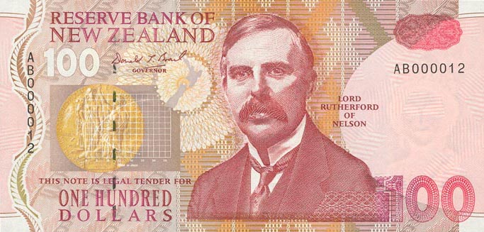 Front of New Zealand p181a: 100 Dollars from 1992