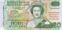 p184 from New Zealand: 20 Dollars from 1996