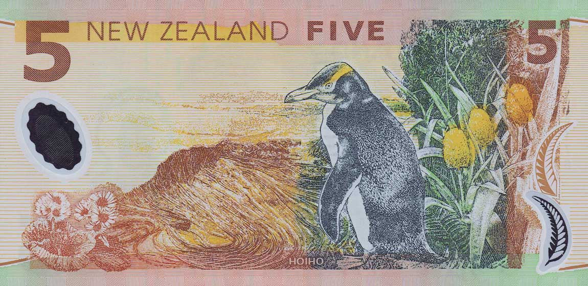 Back of New Zealand p185c: 5 Dollars from 1999