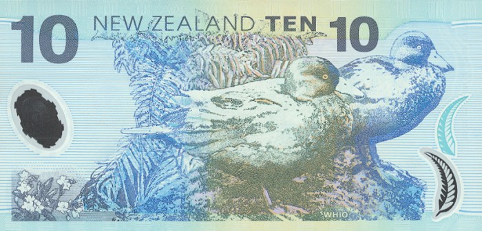 Back of New Zealand p186a: 10 Dollars from 1999