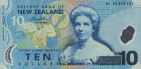 p186b from New Zealand: 10 Dollars from 1999