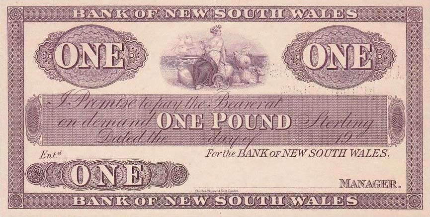 Front of New Zealand pS162s: 1 Pound from 1924