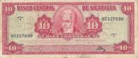 p109a from Nicaragua: 10 Cordobas from 1962