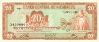 p124a from Nicaragua: 20 Cordobas from 1972