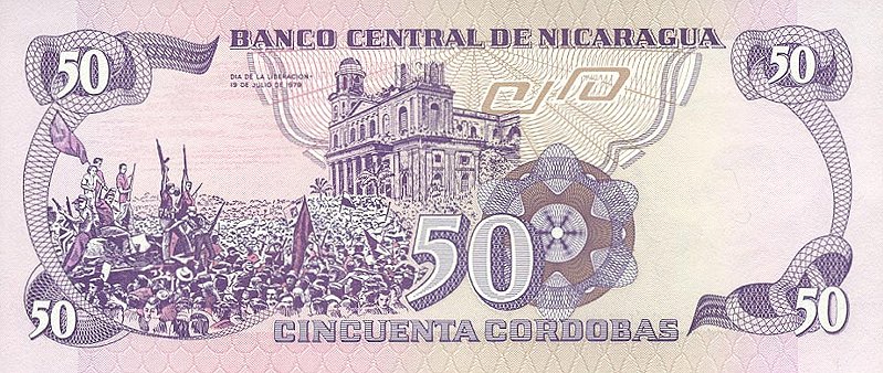 Back of Nicaragua p140: 50 Cordobas from 1984