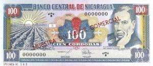Gallery image for Nicaragua p184s: 100 Cordobas