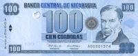 p194 from Nicaragua: 100 Cordobas from 2002