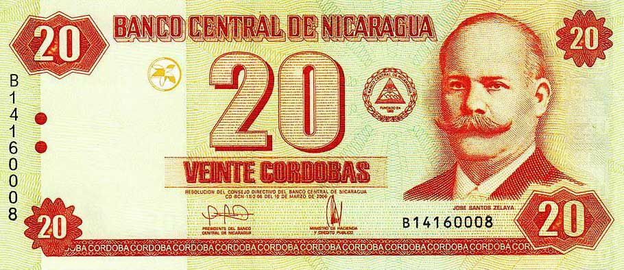 Front of Nicaragua p196: 10 Cordobas from 2006