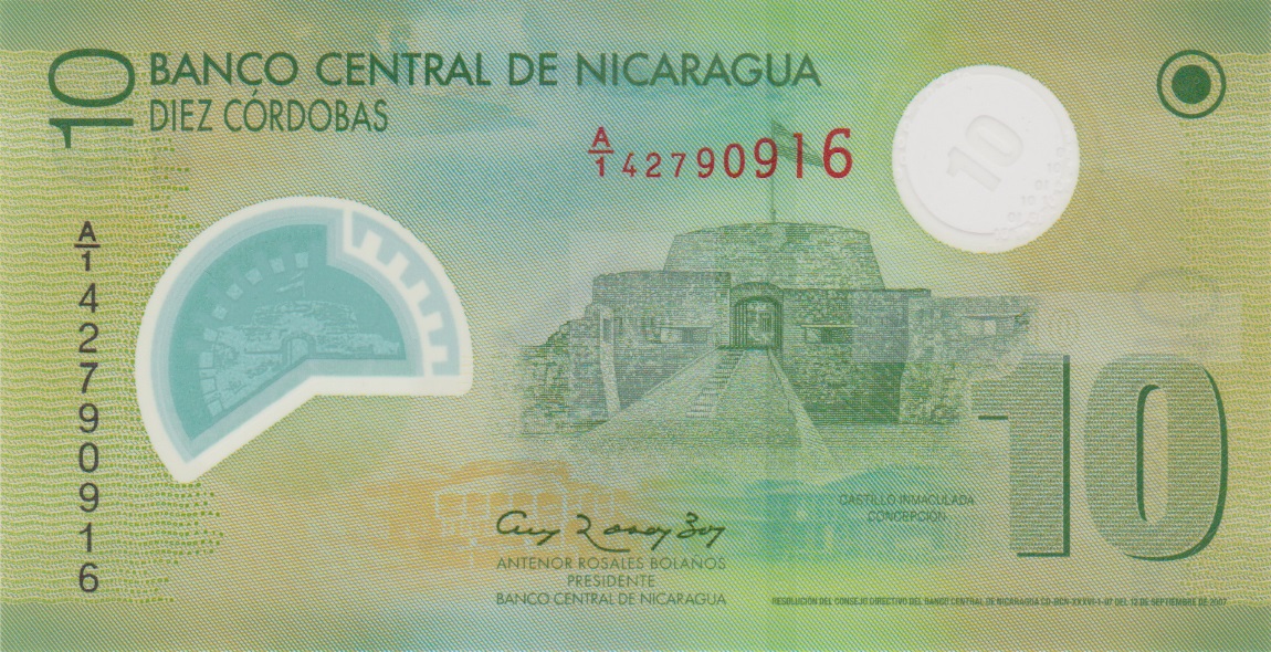 Front of Nicaragua p201b: 10 Cordobas from 2007